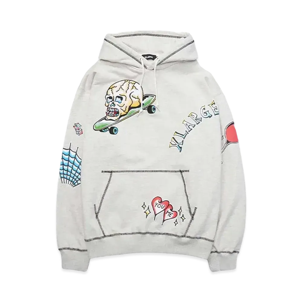 XLARGE GOOD TIME HOODED SWEATSHIRT "OFF WHITE"