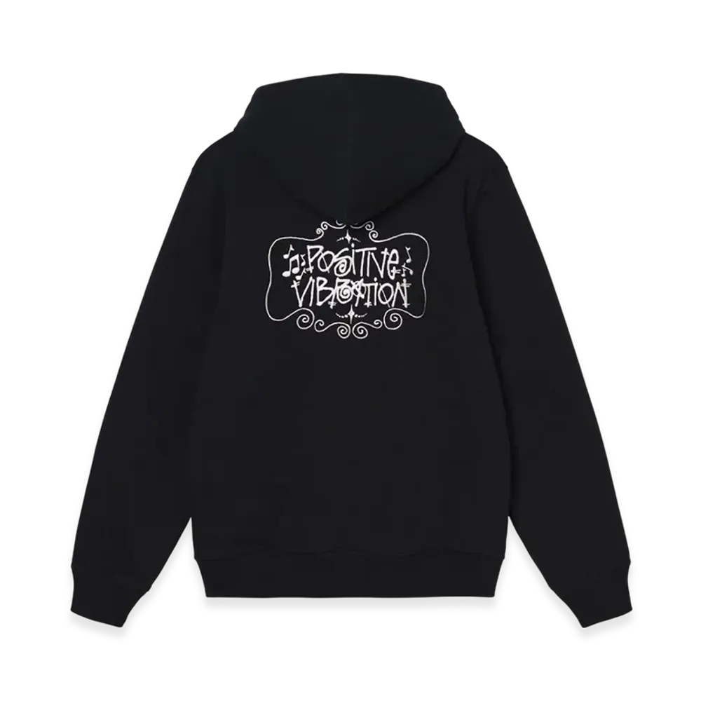 Stussy Positive Vibrations Embroidered Hoodie "Black"