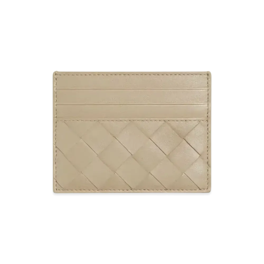 Bottega Veneta Intrecciato Credit Card Case "Ecru/Glacier"
