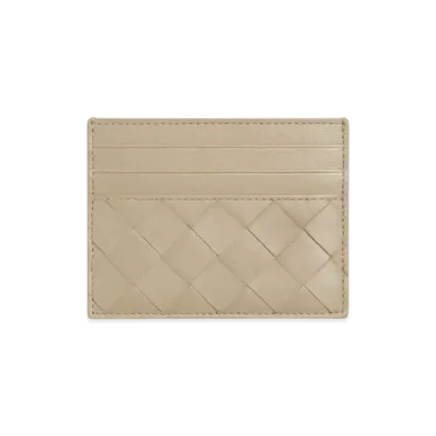 Bottega Veneta Intrecciato Credit Card Case "Ecru/Glacier"
