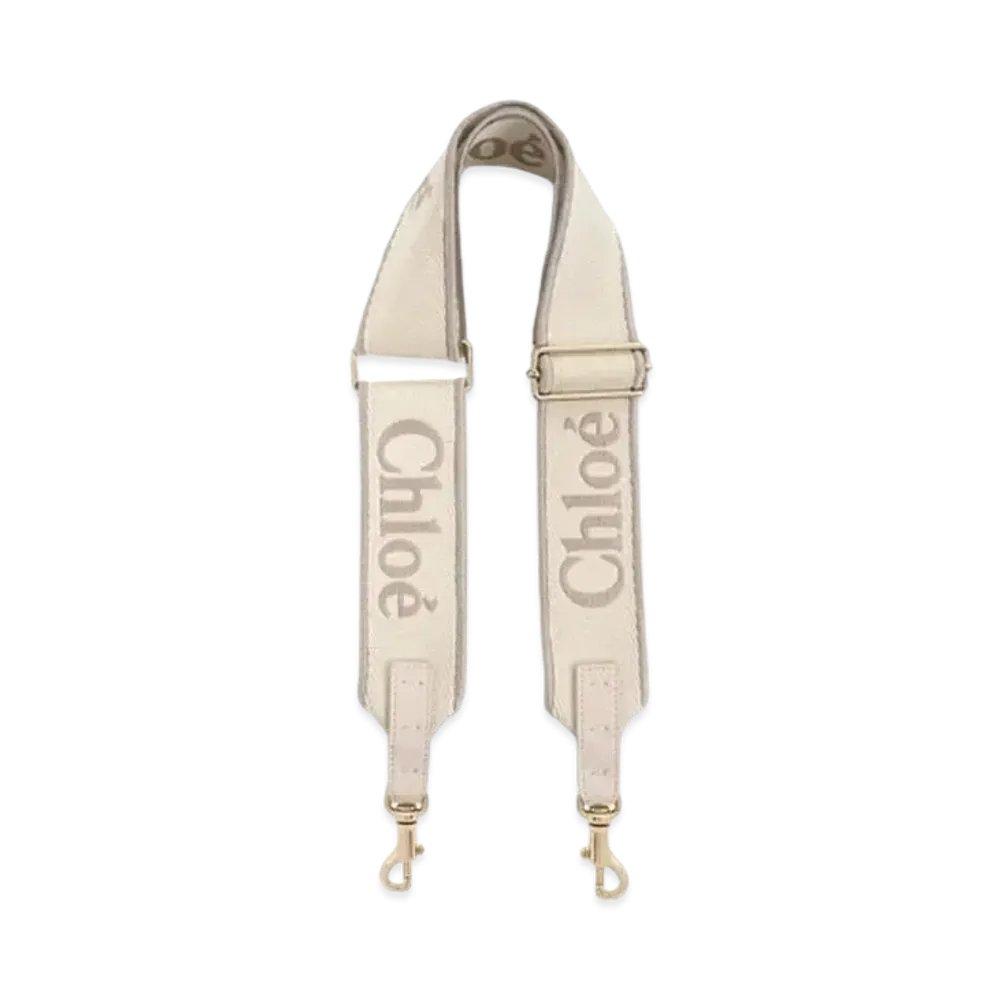Chloe Adjustable Strap Canvas With Chloe Logo Embroidery "Wild Grey"