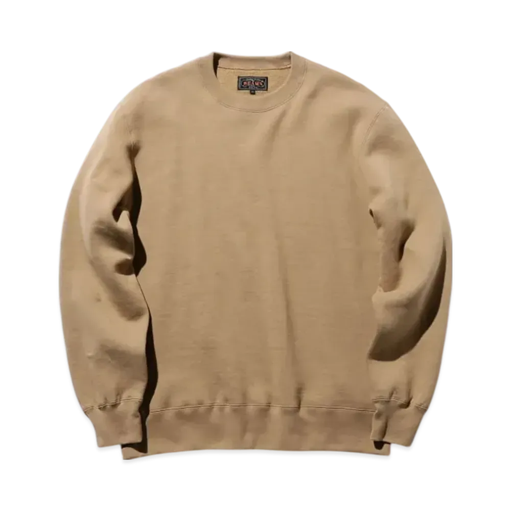 BEAMS Sweat Crew Raised Back "Khaki"