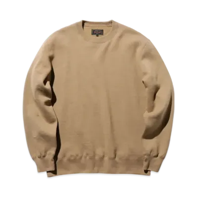 BEAMS Sweat Crew Raised Back "Khaki"
