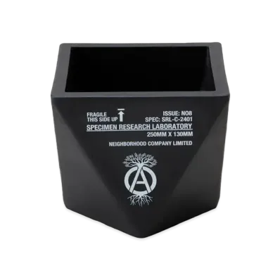 NEIGHBORHOOD SRL . Polygon Type Plant Pot "Black"