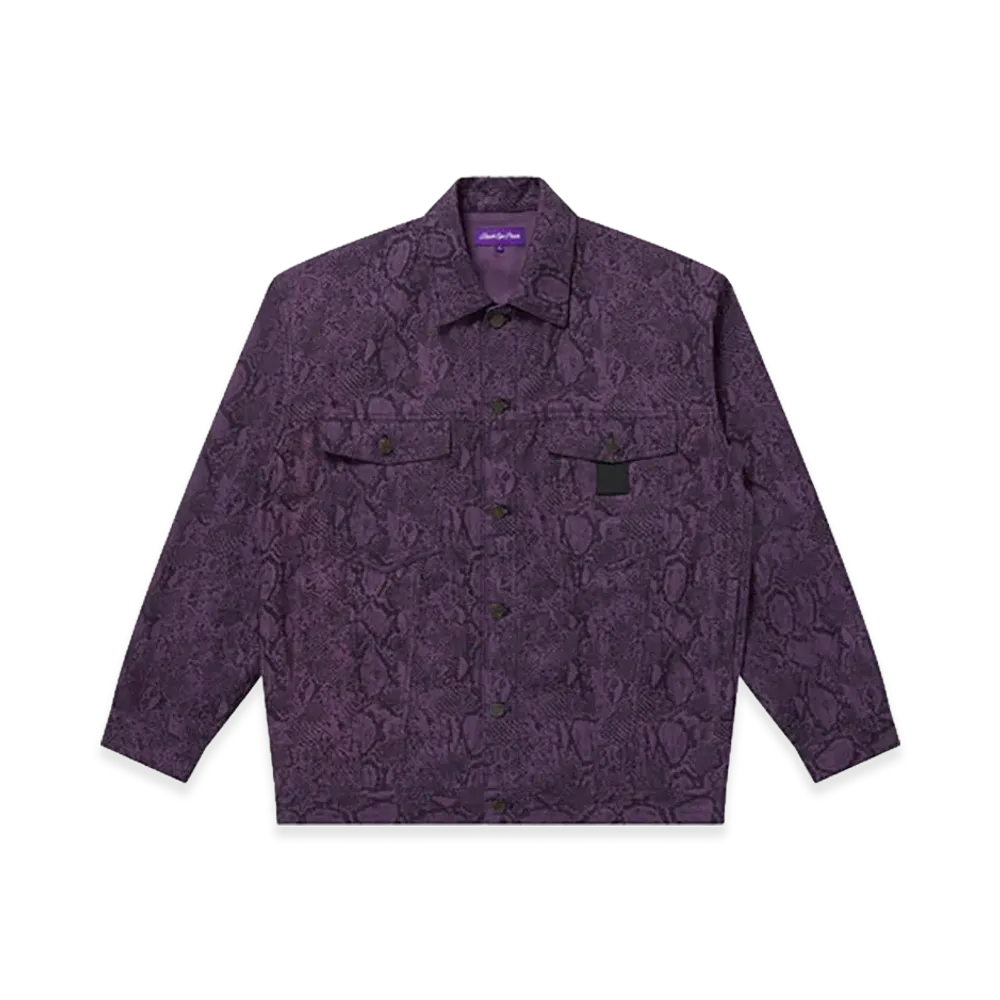 BlackEyePatch Python Patterned Tracker Jacket "Purple"