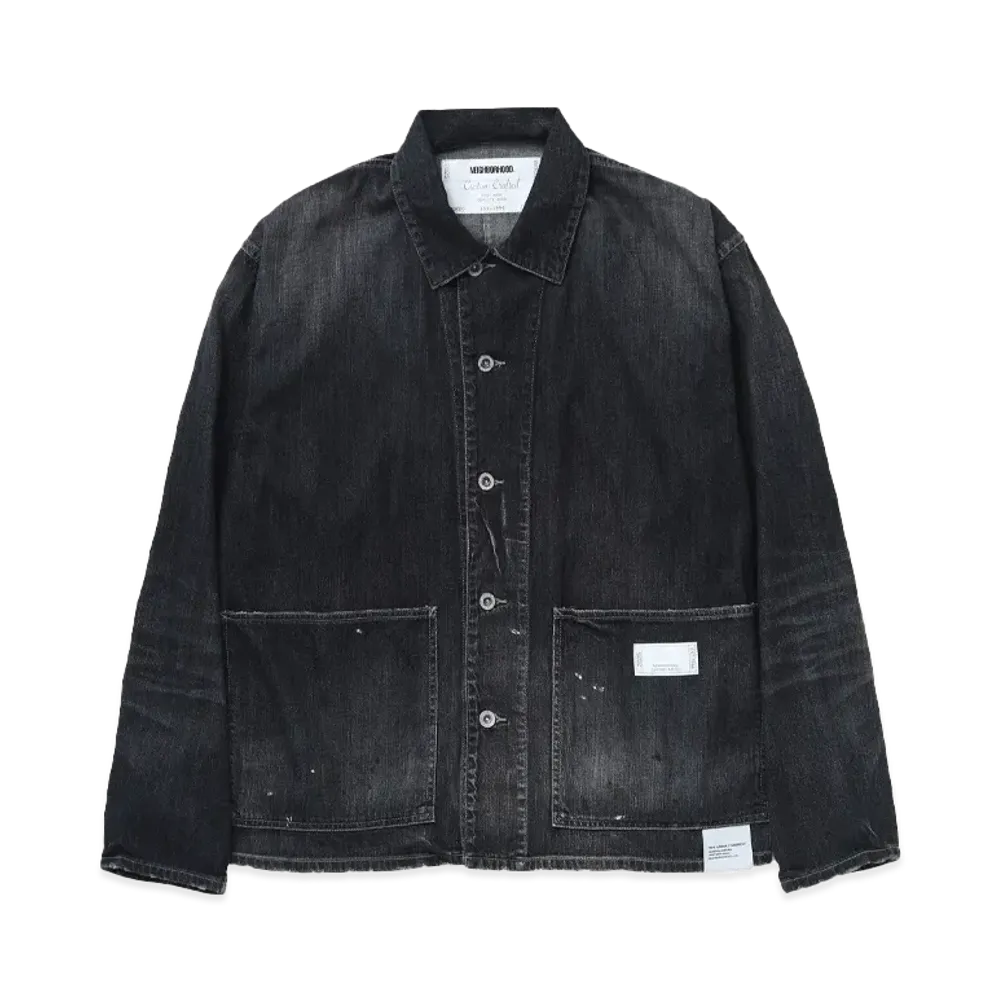 NEIGHBORHOOD Washed LW Denim Coverall Jacket "Black"