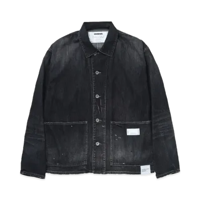 NEIGHBORHOOD Washed LW Denim Coverall Jacket "Black"