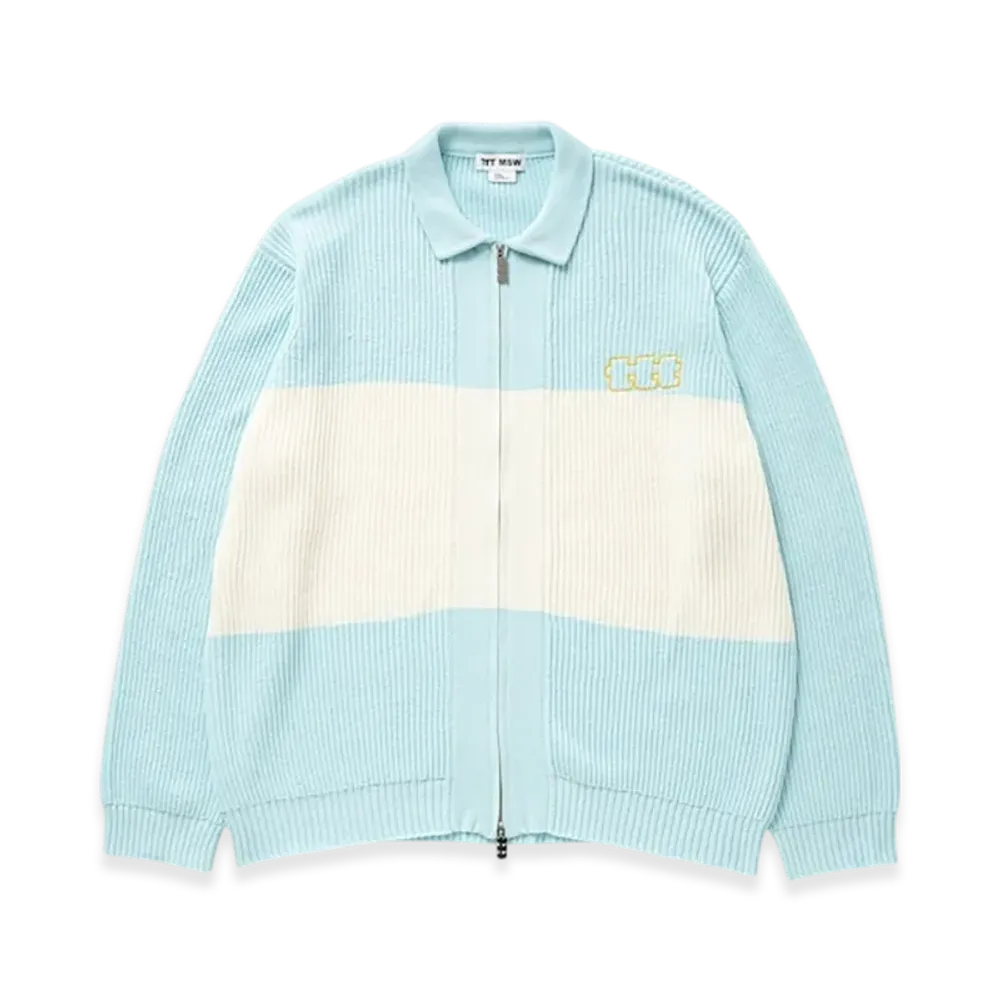 TTTMSW Zip Up Knit Polo "Blue"