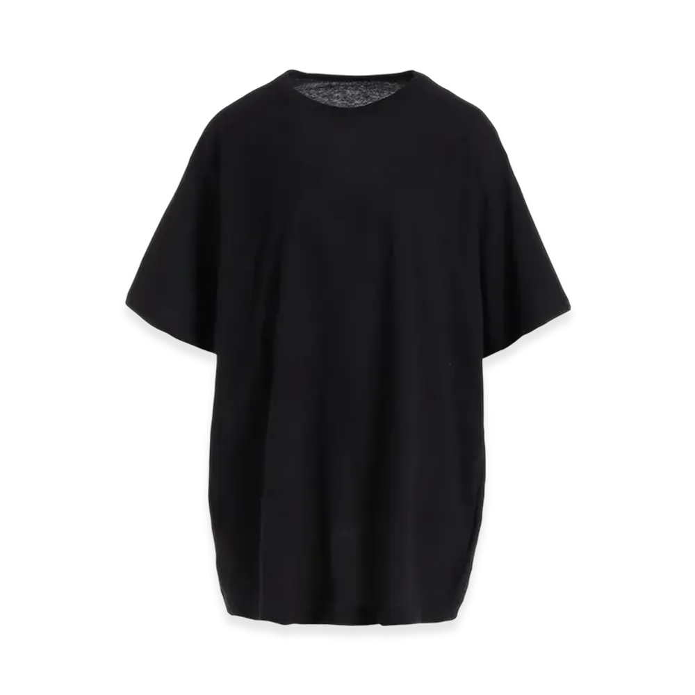 Yohji Yamamoto STF Cotton Single Jersey Pt Big Short Slv T C "Black"