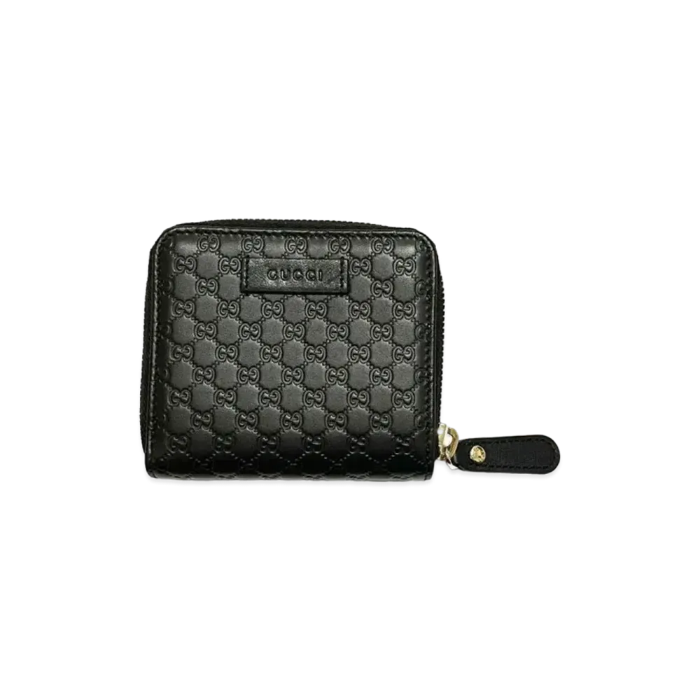 GUCCI Guccissima Compact Wallet "Black"