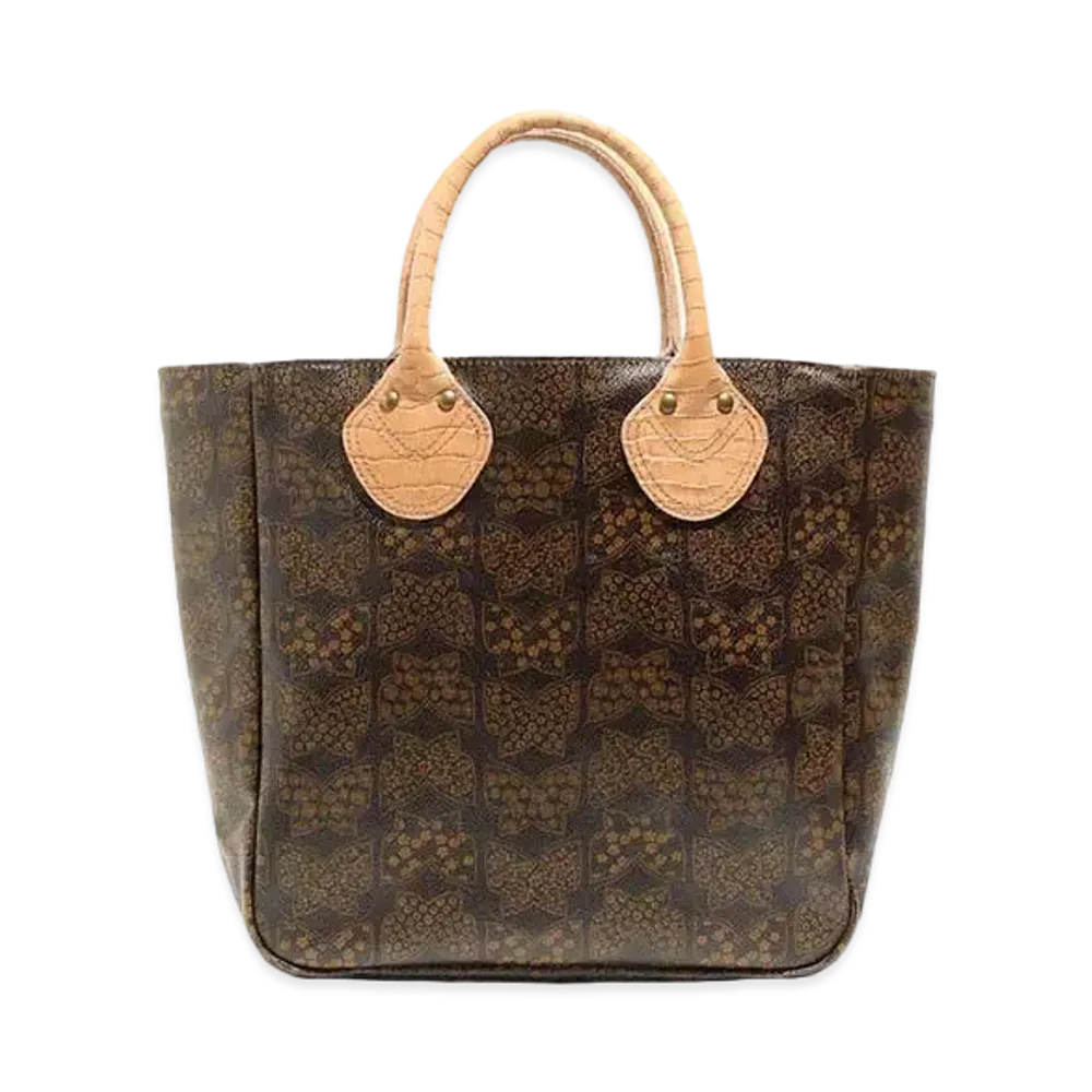 Needles LTHR. HANDLE SAMLL TOTE - PAPILLON PVC "Brown"