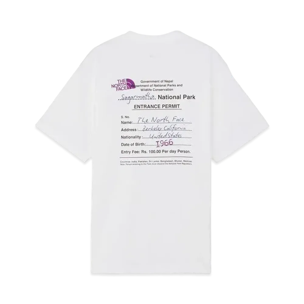 The North Face Hort Sleeve Entrance Permission Tee "White"