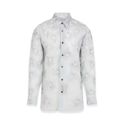 DRIES VAN NOTEN Cami Oxford In Cotone Croom "Gray"