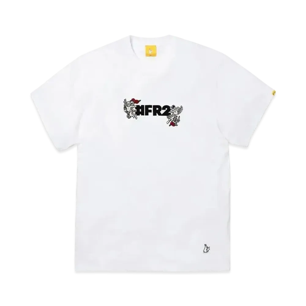 FR2 Embroidery Angel Rose T-Shirt "White"