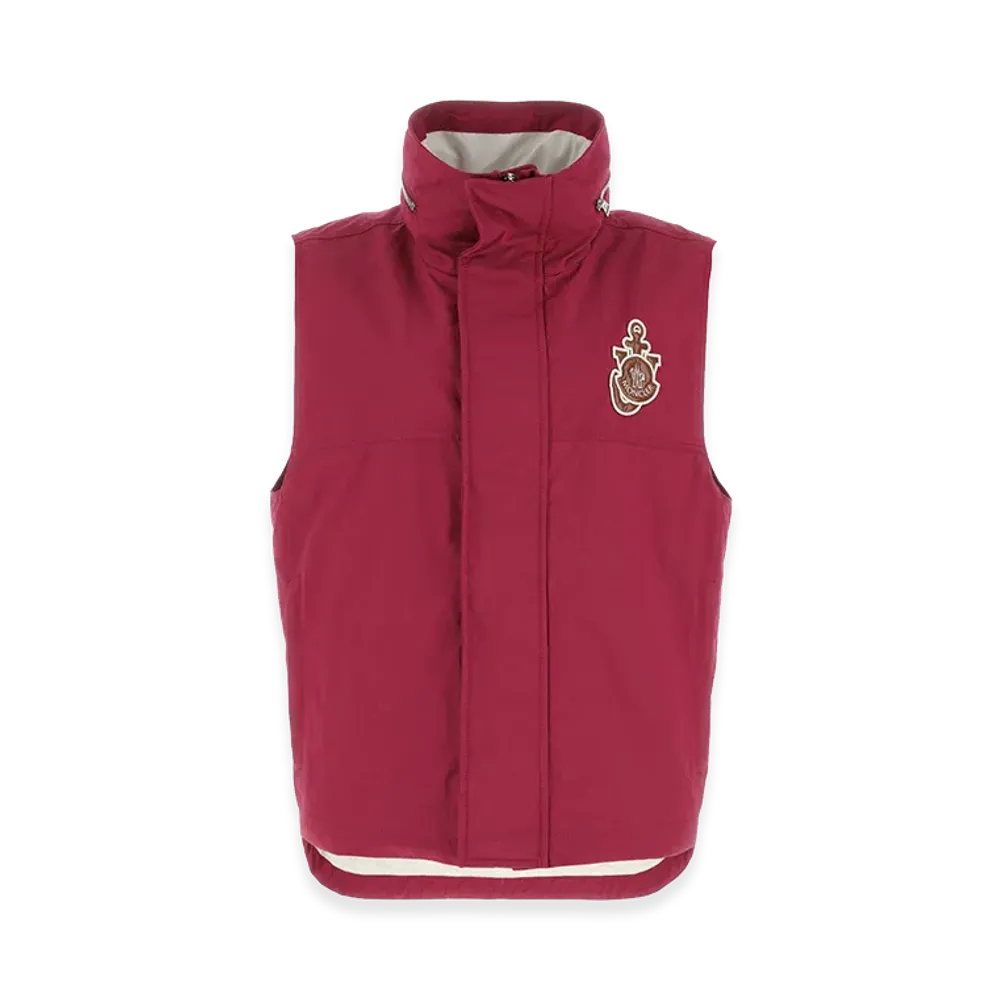 MONCLER Women's High Collar Tryphan Vest "Red"