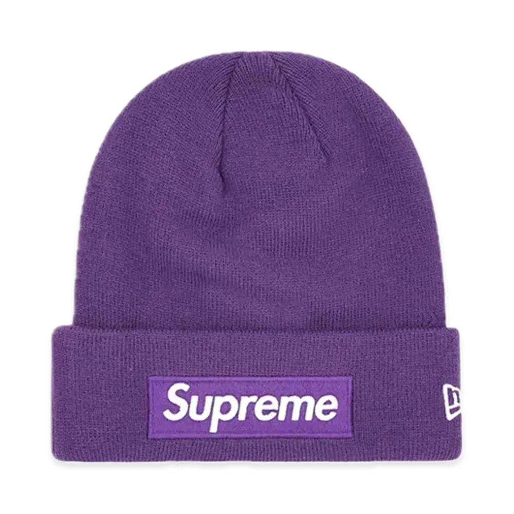 Supreme New Era Box Logo Beanie "Dark Purple" (23FW)