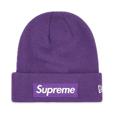 Supreme New Era Box Logo Beanie "Dark Purple" (23FW)