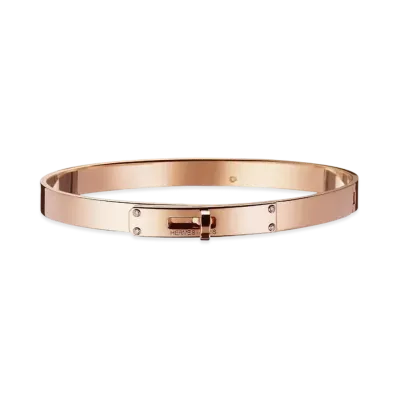 Hermes Kelly Bracelet PM "Pink Gold/4 Diamonds"