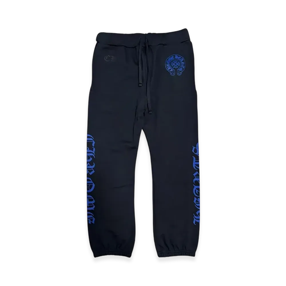 Chrome Hearts Horseshoe Logo Sweatpants "Black/Blue"