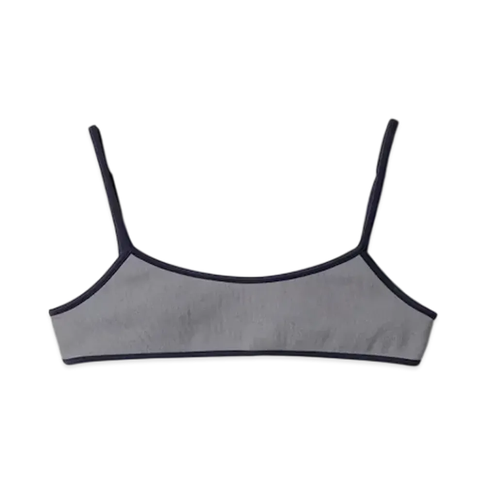MIUMIU Women's Technical Knit Swimsuit "Grey/Navy"