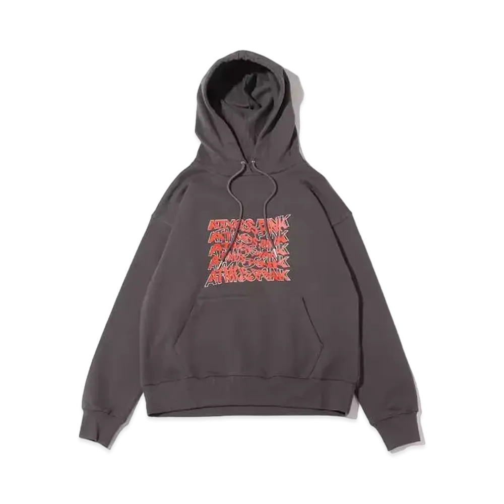 atmos pink Graphic Logo Hoodie "Gray"
