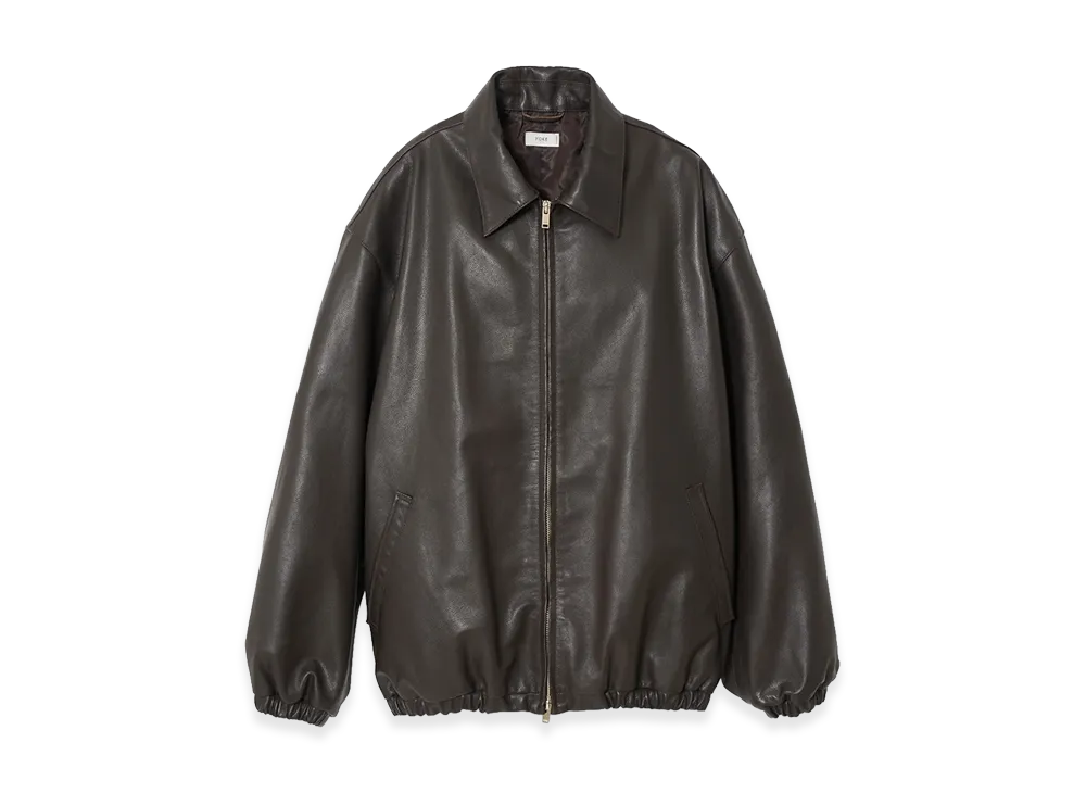 YOKE Calf Leather Sports Jacket "Dark Brown"