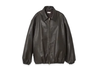 YOKE Calf Leather Sports Jacket "Dark Brown"