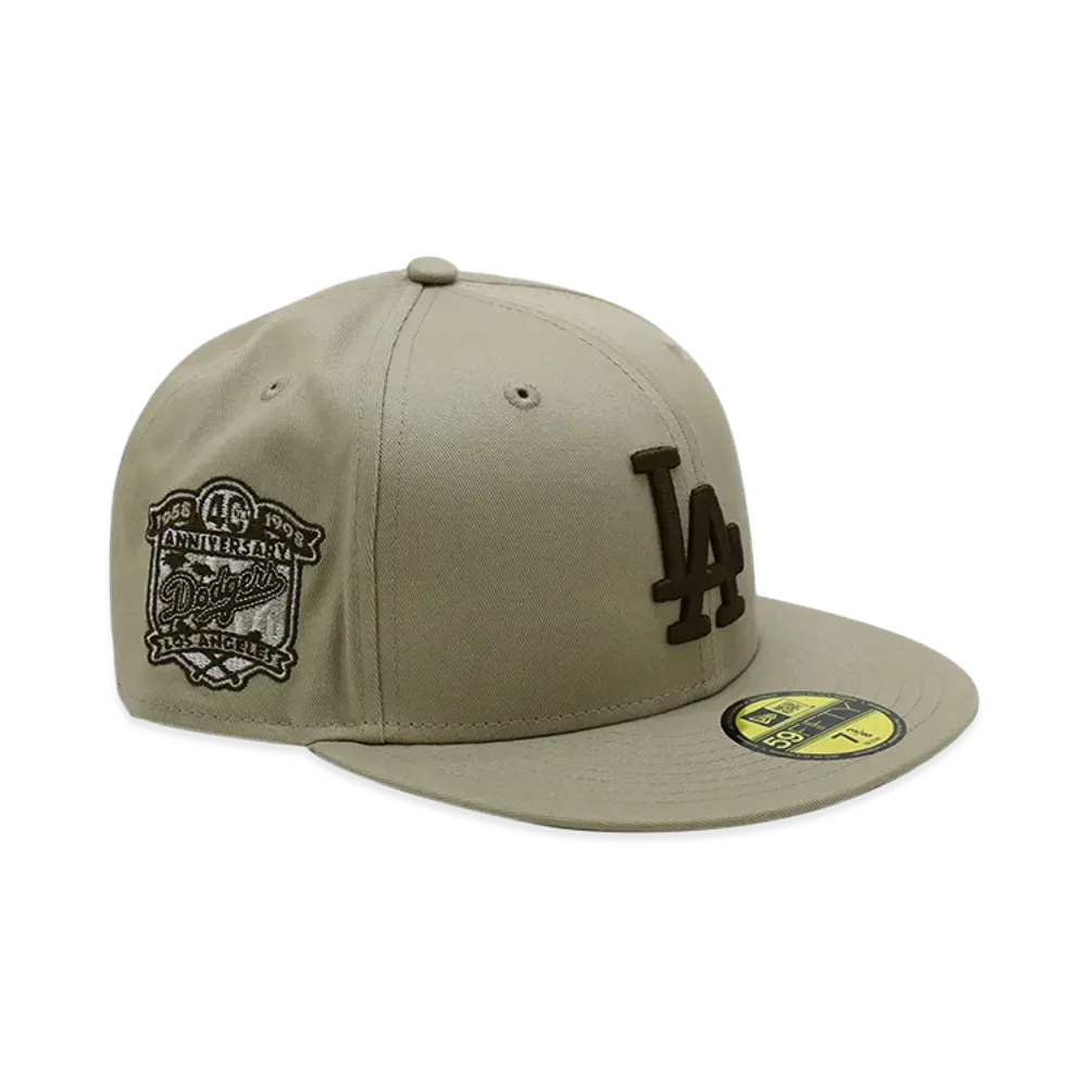 NEW ERA x THE CAP 59Fifty Unwind Mocha Los Angeles Dodgers "Pebble"