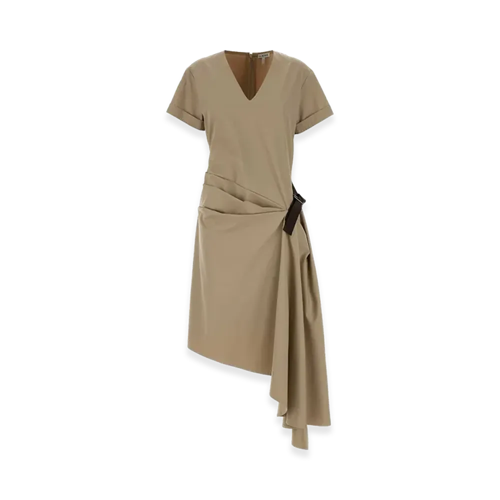 LOEWE Women's Twill Dress "Beige"