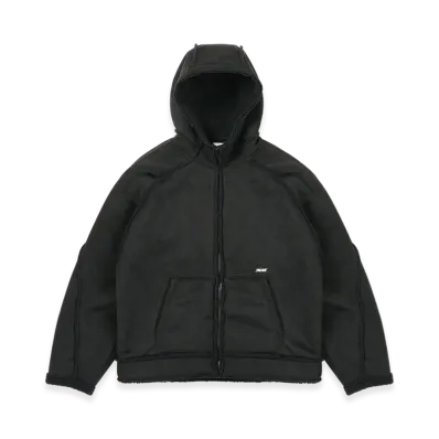 PALACE Sherpa Faux Suede Hooded Jacket "Black"