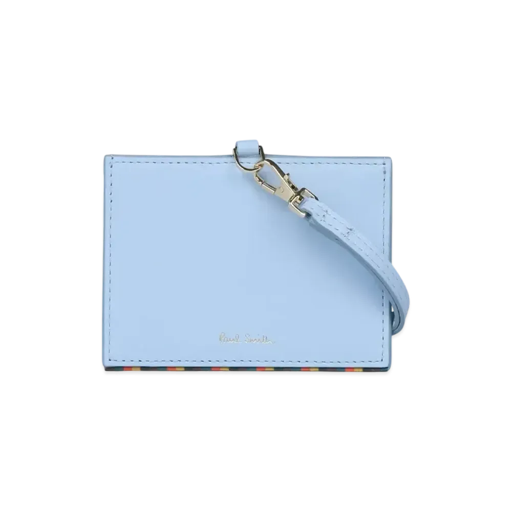 Paul Smith Bright Stripe Trim ID Case "SaxBlue"