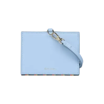 Paul Smith Bright Stripe Trim ID Case "SaxBlue"