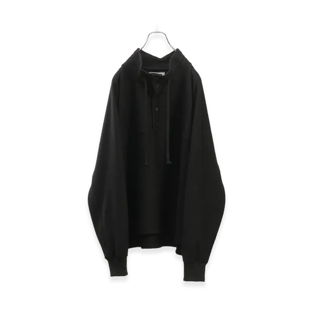 ANCELLM Henley Pull Over Shirt "Black"