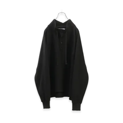 ANCELLM Henley Pull Over Shirt "Black"