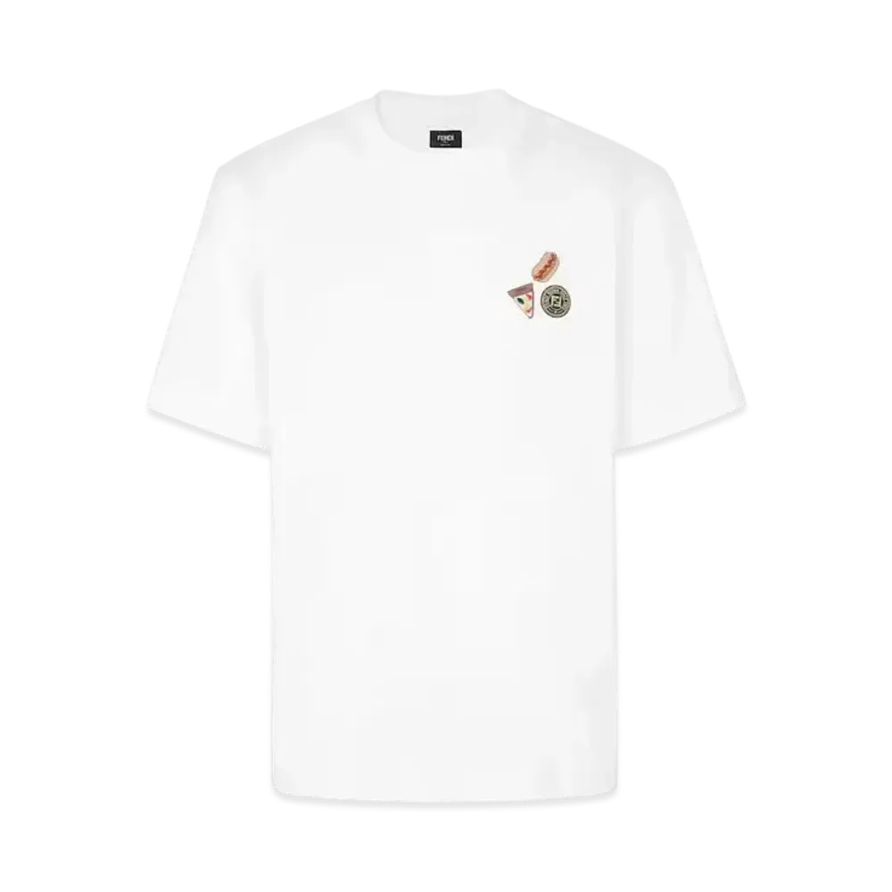 FENDI Men's Cotton Fendilicious T-Shirt "White"