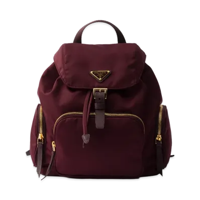 PRADA Small Re-Nylon Backpack "Burgundy"