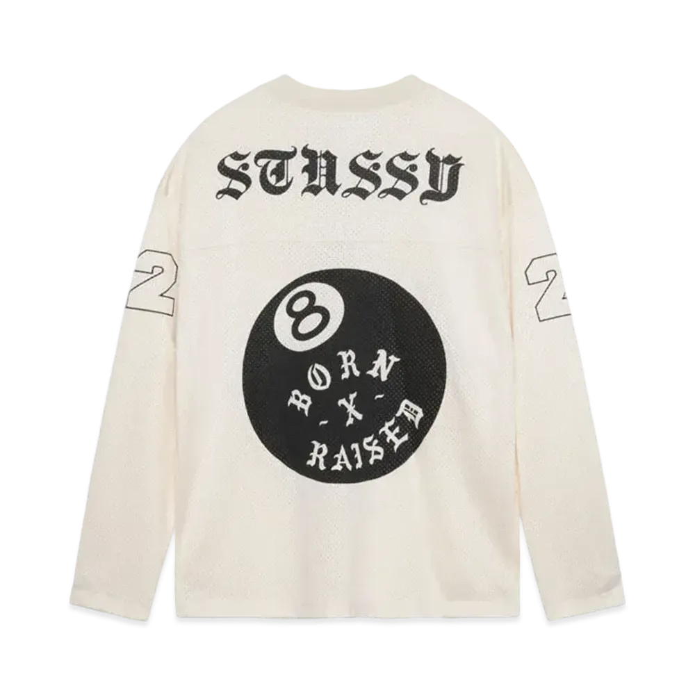 Stussy Born x Raised Cookies & Cream Football Jersey "Cream"