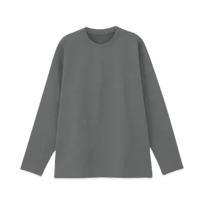 Goldwin High Gauge Inlay Long Sleeve T-Shirt (Unisex) "Cloud Gray"