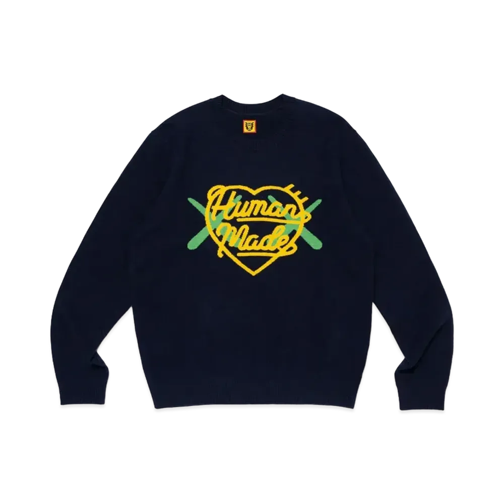 HUMAN MADE x KAWS Made Knit Sweater "Navy"