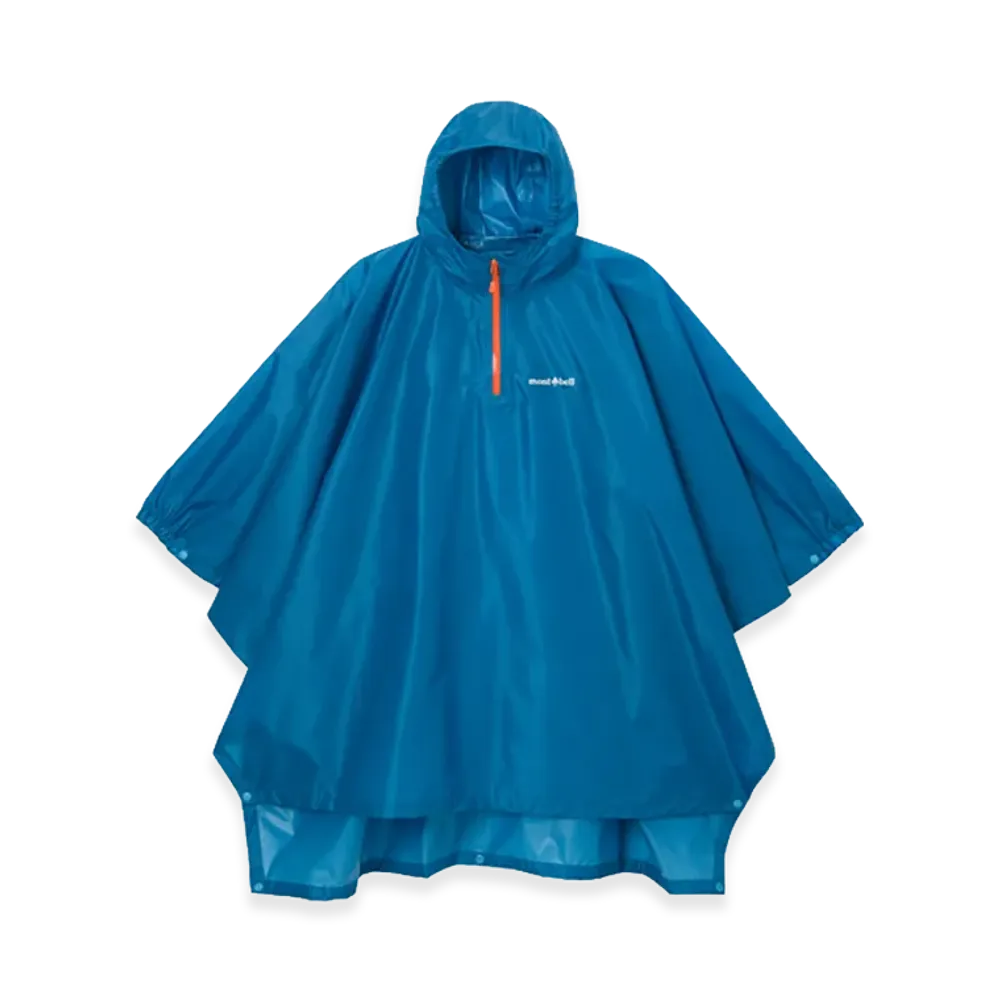 mont-bell Kid's Trekking Rain Poncho 135-165 "Blue Green"