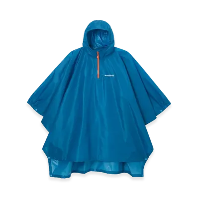 mont-bell Kid's Trekking Rain Poncho 135-165 "Blue Green"