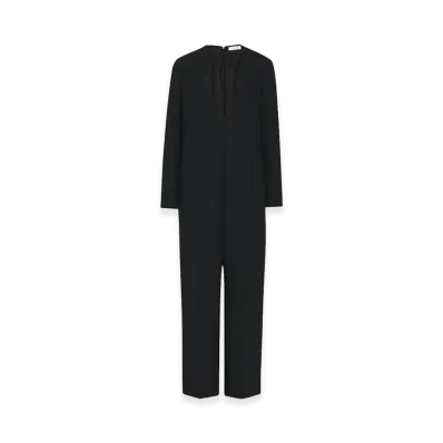 The Row Women's Sylvana Virgin Wool Jumpsuit "Black"