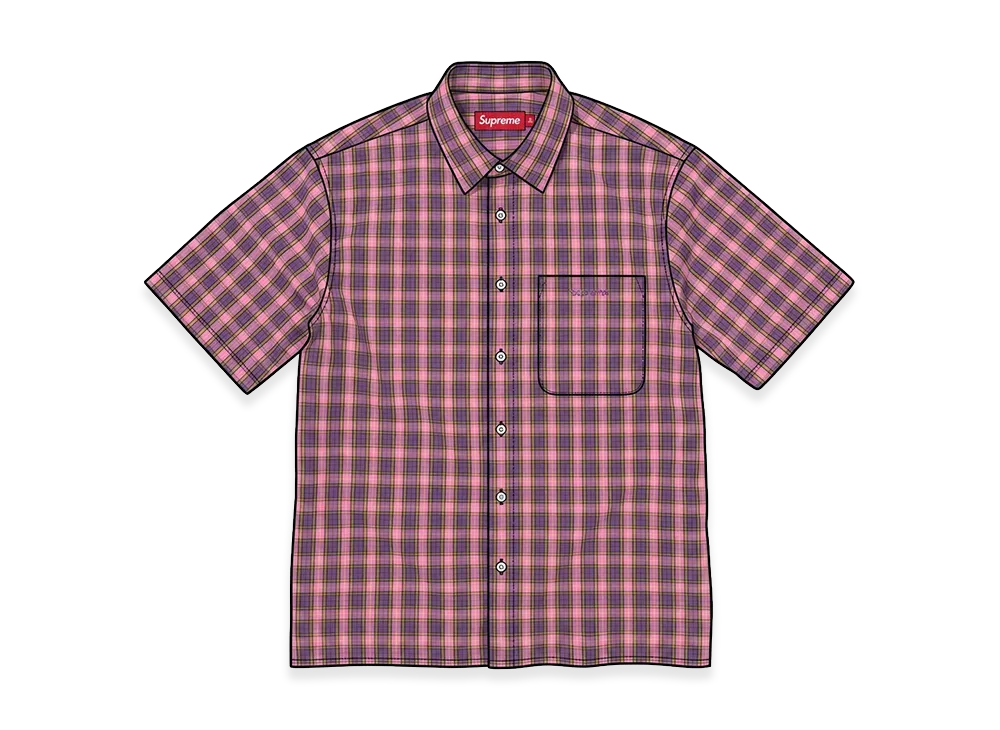 Supreme Mini Plaid S/S Shirt "Purple"
