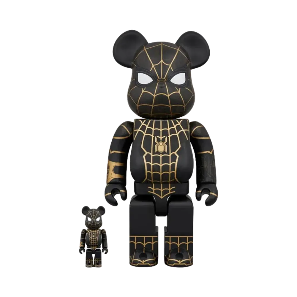 Bearbrick Spider-man Black & Gold Suit 100% & 400%