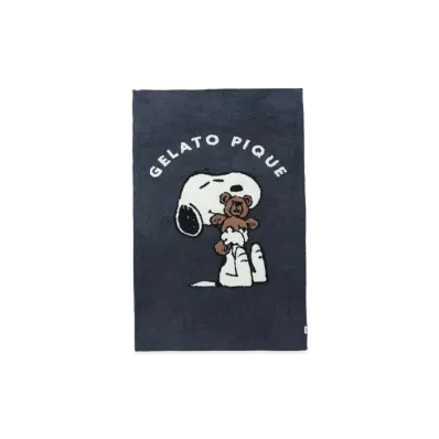 GELATO PIQUE x PEANUTS Snoopy x Bear Jacquard Blanket "Navy"