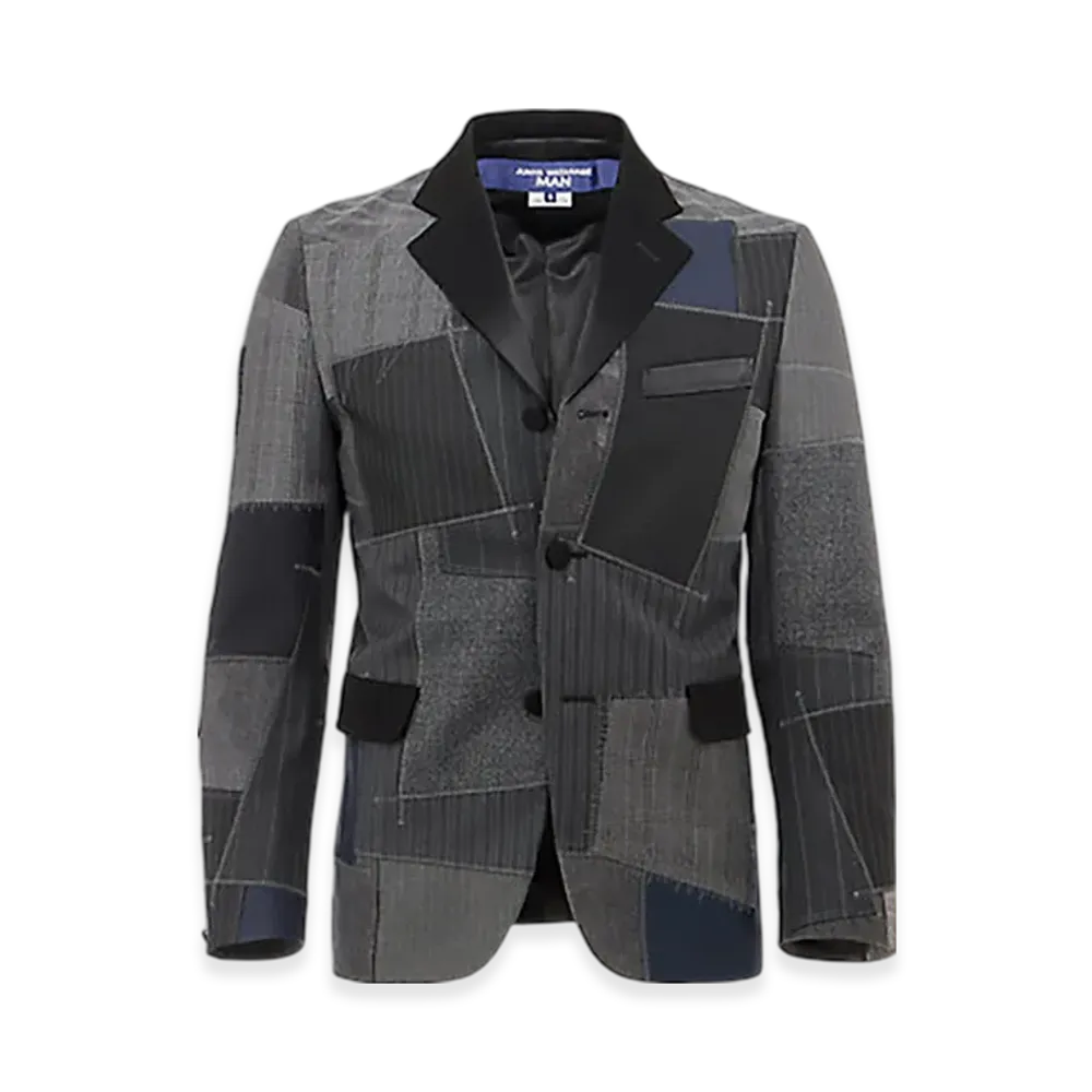 JUNYA WATANABE MAN Cotton Denim/Multi-Material Patchwork "Black"