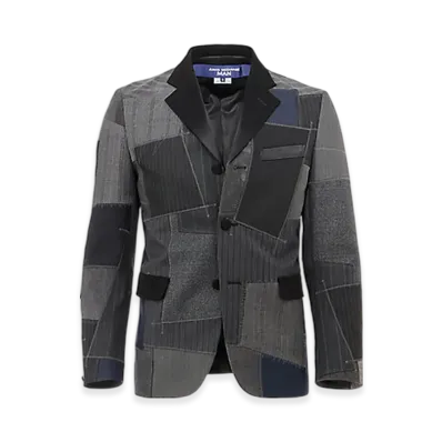 JUNYA WATANABE MAN Cotton Denim/Multi-Material Patchwork "Black"