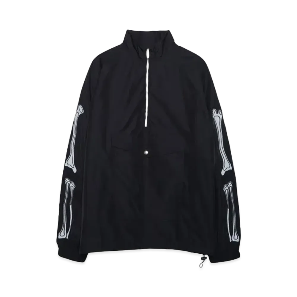 MAYO BONES Embroidery anorak "BLACK"