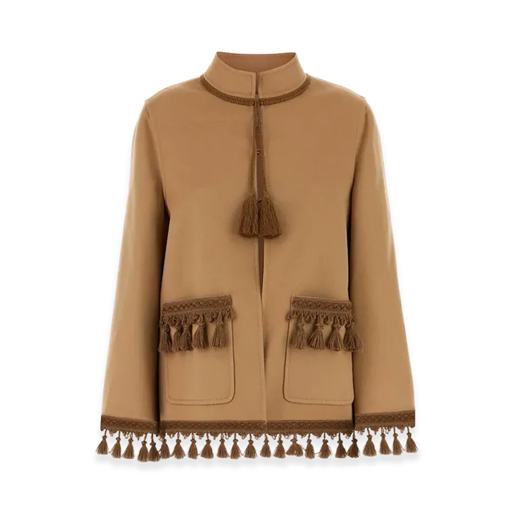 Valentino Women's Wool Blend Coat "Camel"