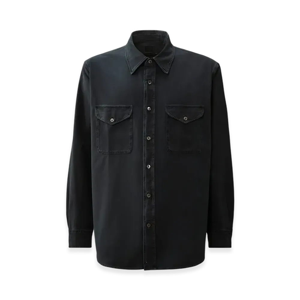 C.P. Company x OUR LEGACY WORK SHOP Ottoman Stretch Long Sleeve Shirt "Total Eclipse Blue"